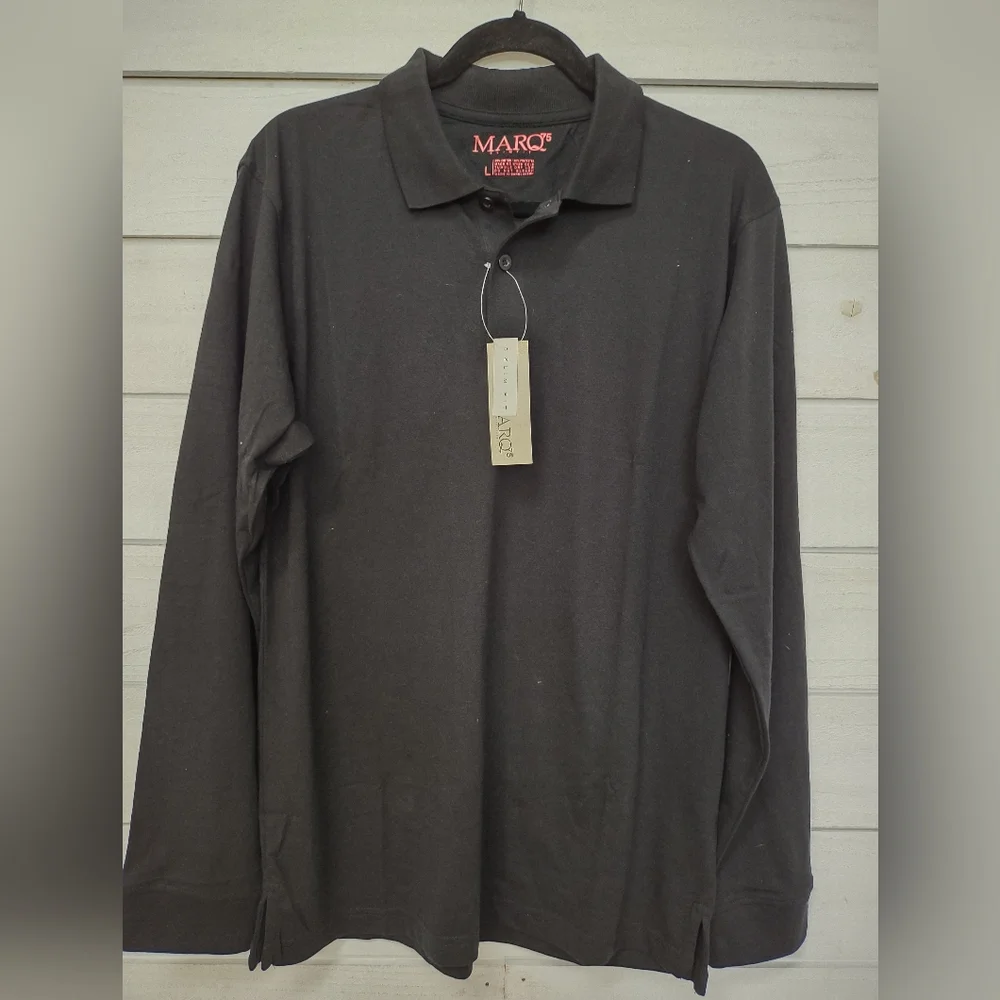 Marq75 slim fit long sleeved polo